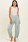 Moss Green Crossover Waist Pants