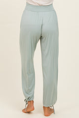 Moss Green Crossover Waist Pants