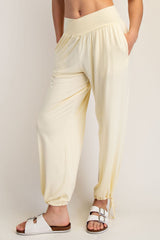 Lemon Crossover Waist Pants