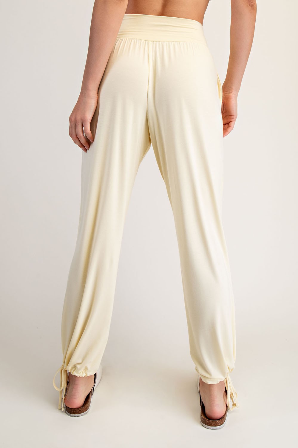 Lemon Crossover Waist Pants