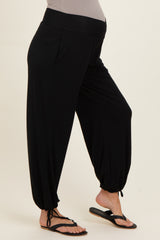 Black Crossover Waist Maternity Pants