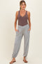 Heather Grey Crossover Waist Maternity Pants
