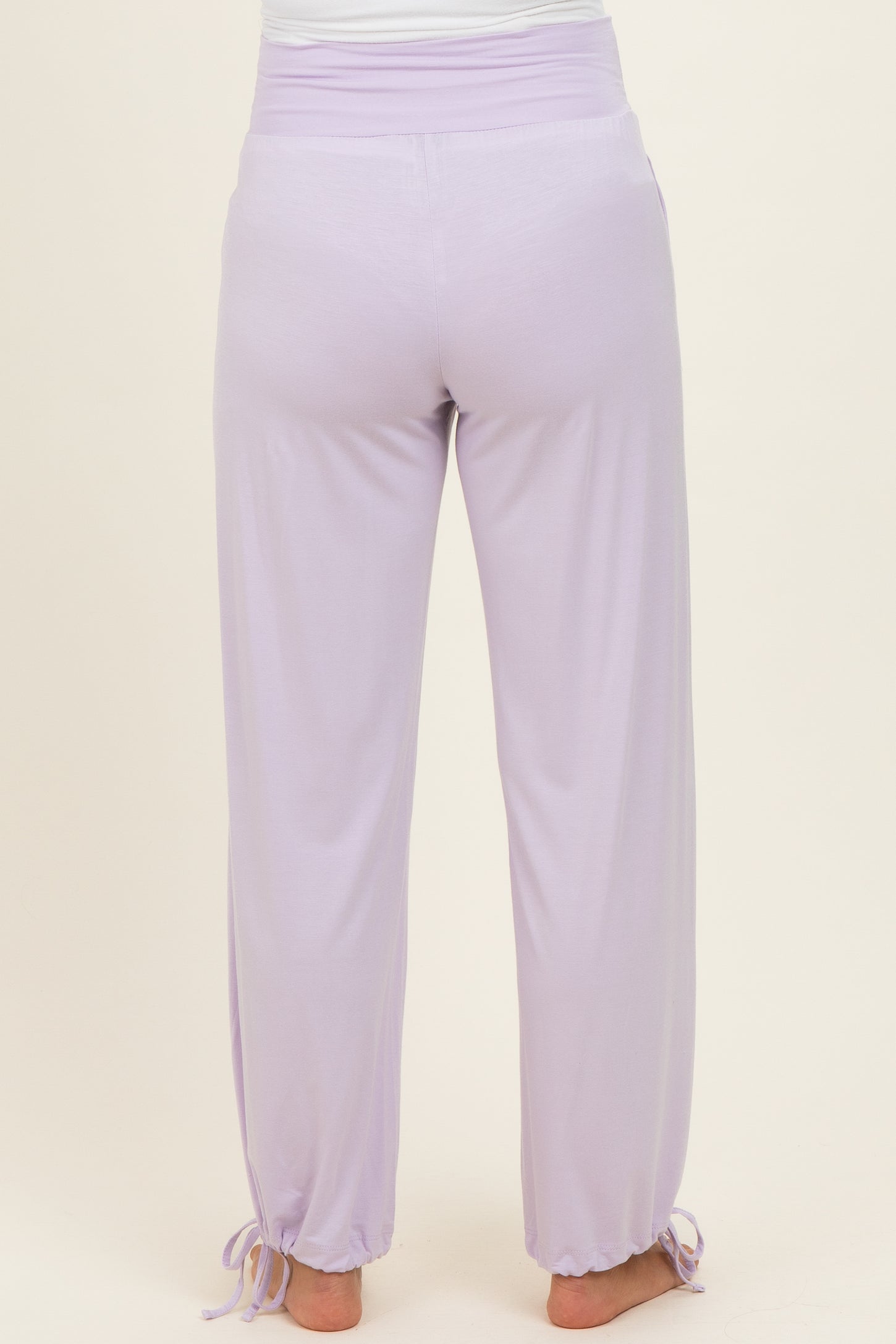Lilac Crossover Waist Maternity Pants