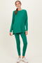 Emerald Brushed Knit Oversized Top and Legging Maternity Set