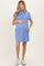 Light Blue Mock Neck Maternity Mini Dress
