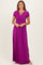 PinkBlush Magenta Draped Nursing Maxi Dress