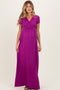 PinkBlush Magenta Draped Maternity/Nursing Maxi Dress