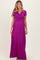 PinkBlush Magenta Draped Maternity/Nursing Maxi Dress