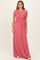 PinkBlush Mauve Draped Nursing Maxi Dress