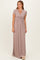 PinkBlush Mocha Draped Nursing Maxi Dress