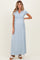 PinkBlush Light Blue Draped Maternity/Nursing Maxi Dress