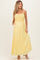 Banana Textured Smocked Maternity Maxi Dress