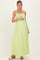 Lime Textured Smocked Maternity Maxi Dress