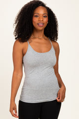 Heather Grey Basic Adjustable Strap Cami