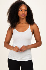 Oatmeal Basic Adjustable Strap Cami