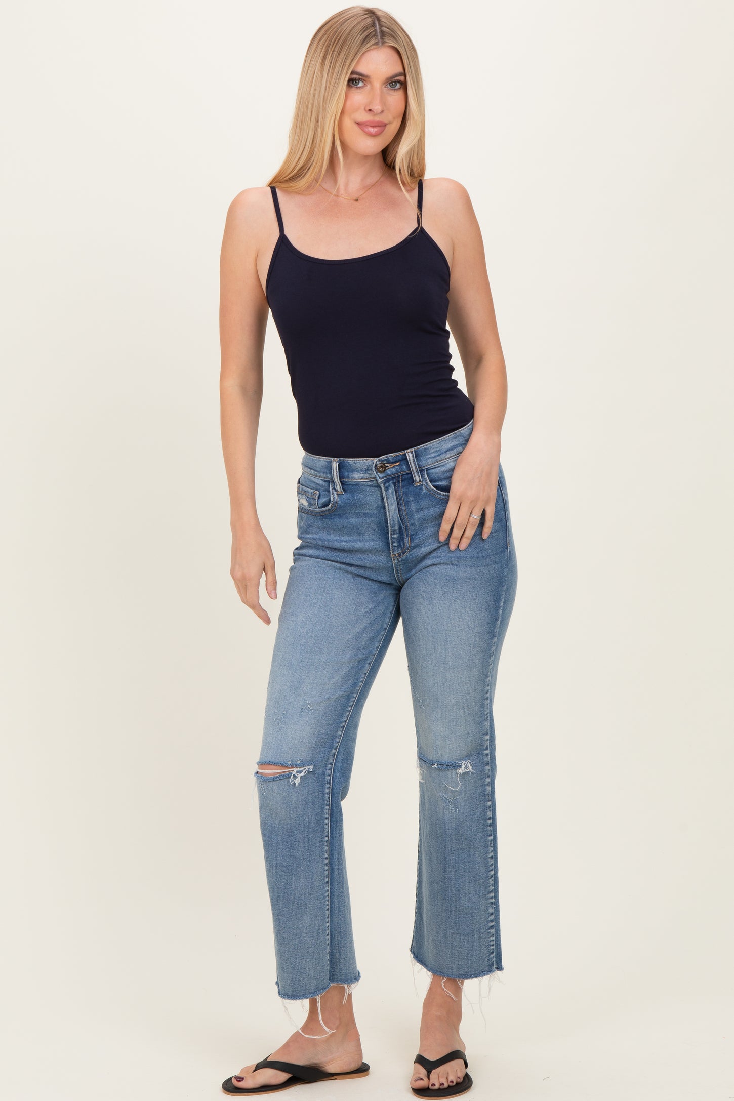 Navy Basic Adjustable Strap Cami
