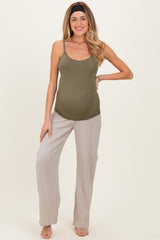 Olive Basic Adjustable Strap Maternity Cami