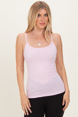 Pale Pink Basic Adjustable Strap Maternity Cami