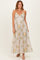 Cream Criss-Cross Back Mesh Dress