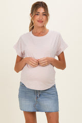 Light Wash Maternity Mini Skirt