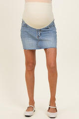 Light Wash Maternity Mini Skirt