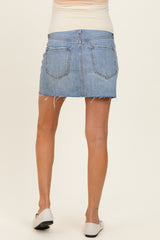 Light Wash Maternity Mini Skirt