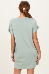 Sage Green T-Shirt Mini Dress