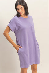 Dusty Purple T-Shirt Mini Dress