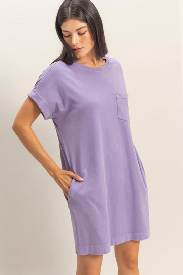 Dusty Purple T-Shirt Mini Dress