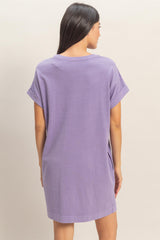 Dusty Purple T-Shirt Mini Dress
