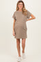 Mocha Maternity T-Shirt Mini Dress