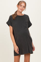Charcoal Maternity T-Shirt Mini Dress