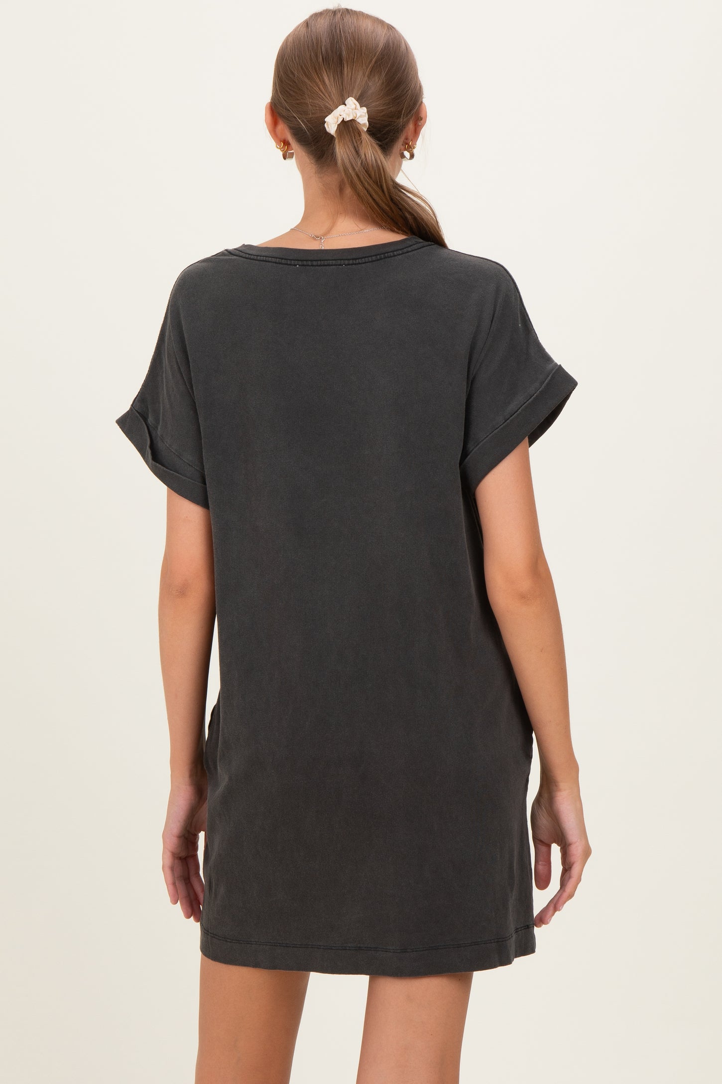 Charcoal Maternity T-Shirt Mini Dress