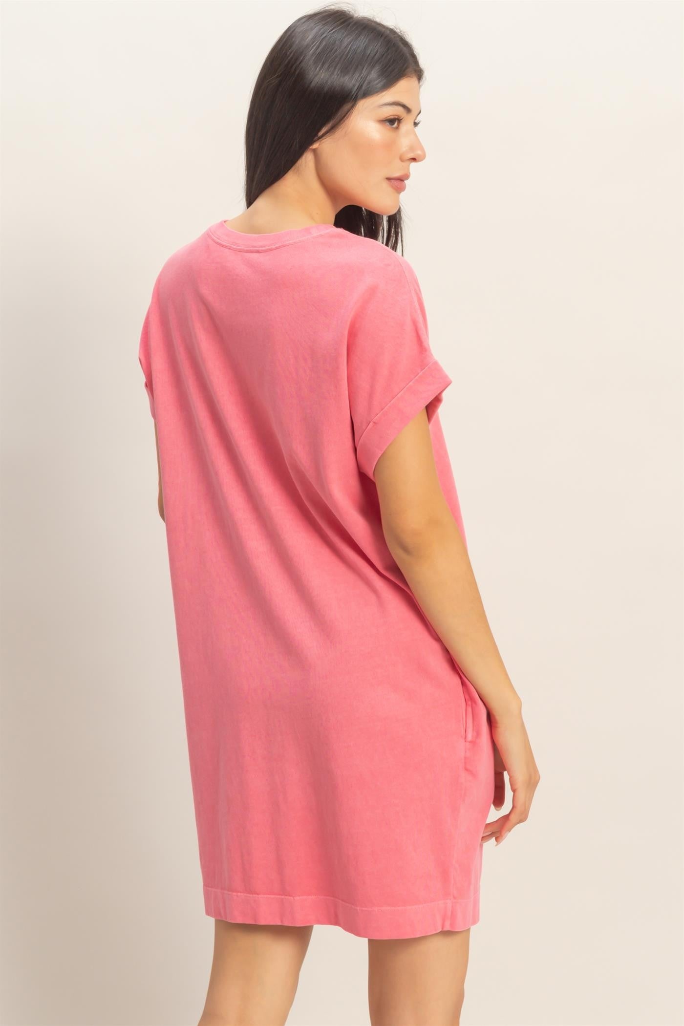 Pink T-Shirt Mini Dress