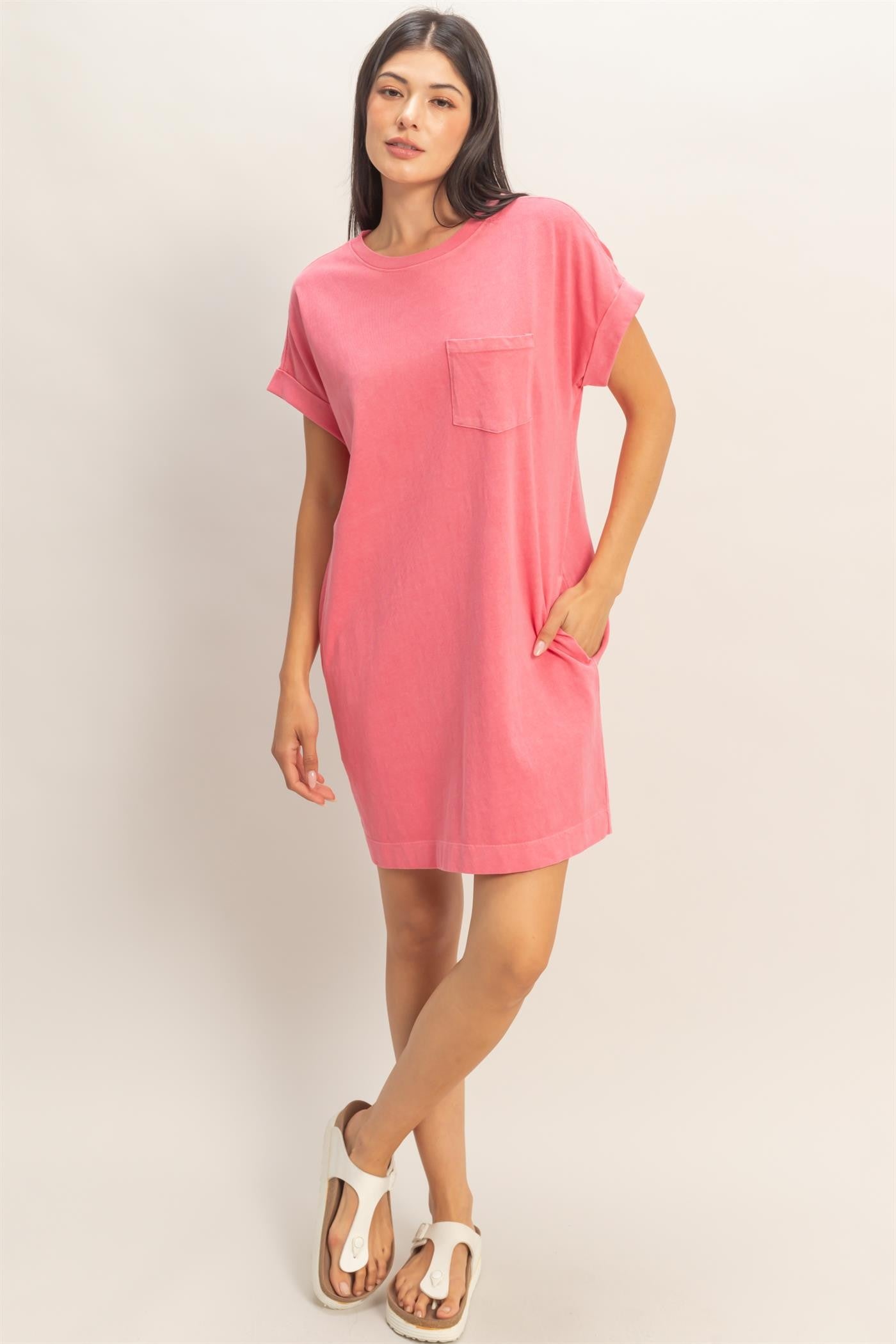 Pink T-Shirt Mini Dress