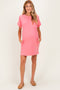 Pink Maternity T-Shirt Mini Dress