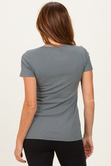 Olive Short Sleeve Nursing T-Shirt Top