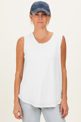 Ivory Double Layer Maternity Nursing Tank Top