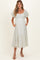 Daisy Floral Puff Sleeve Maternity Midi Dress
