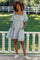 Blue Aura Contrast Binded Floral Maternity Mini Dress