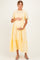 Yellow Swiss Dot Flutter Sleeve Maternity Maxi Dress