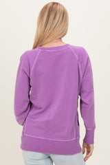 Light Plum Vintage Wash French Terry Pullover