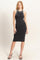 Black Ribbed Sleeveless Dress