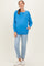 Classic Blue Vintage Wash French Terry Maternity Pullover