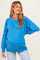 Classic Blue Vintage Wash French Terry Maternity Pullover