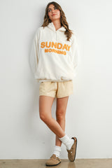 Yellow Striped Drawstring Shorts