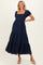 Midnight Embroidered Eyelet Lace Maternity Maxi Dress