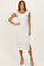 Ivory Smocked Ruffle Tier Midi Dress