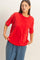 Red Vintage Wash Raw Edge Pocket T-Shirt
