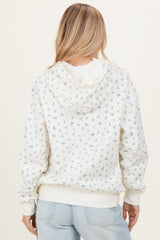 Blue Floral French Terry Hoodie